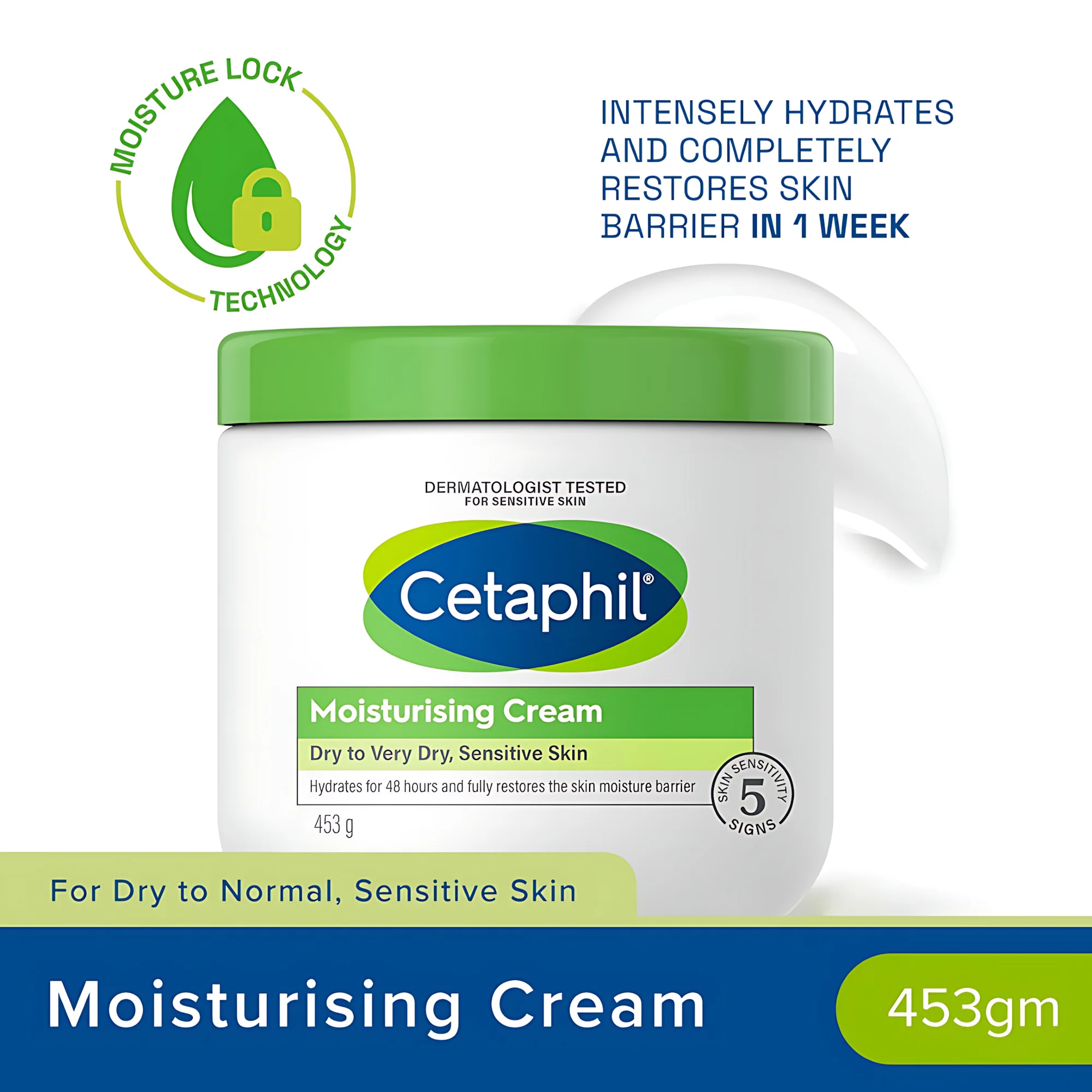 Cetaphil Moisturizing Cream for Face & Body - 453g - Image 9
