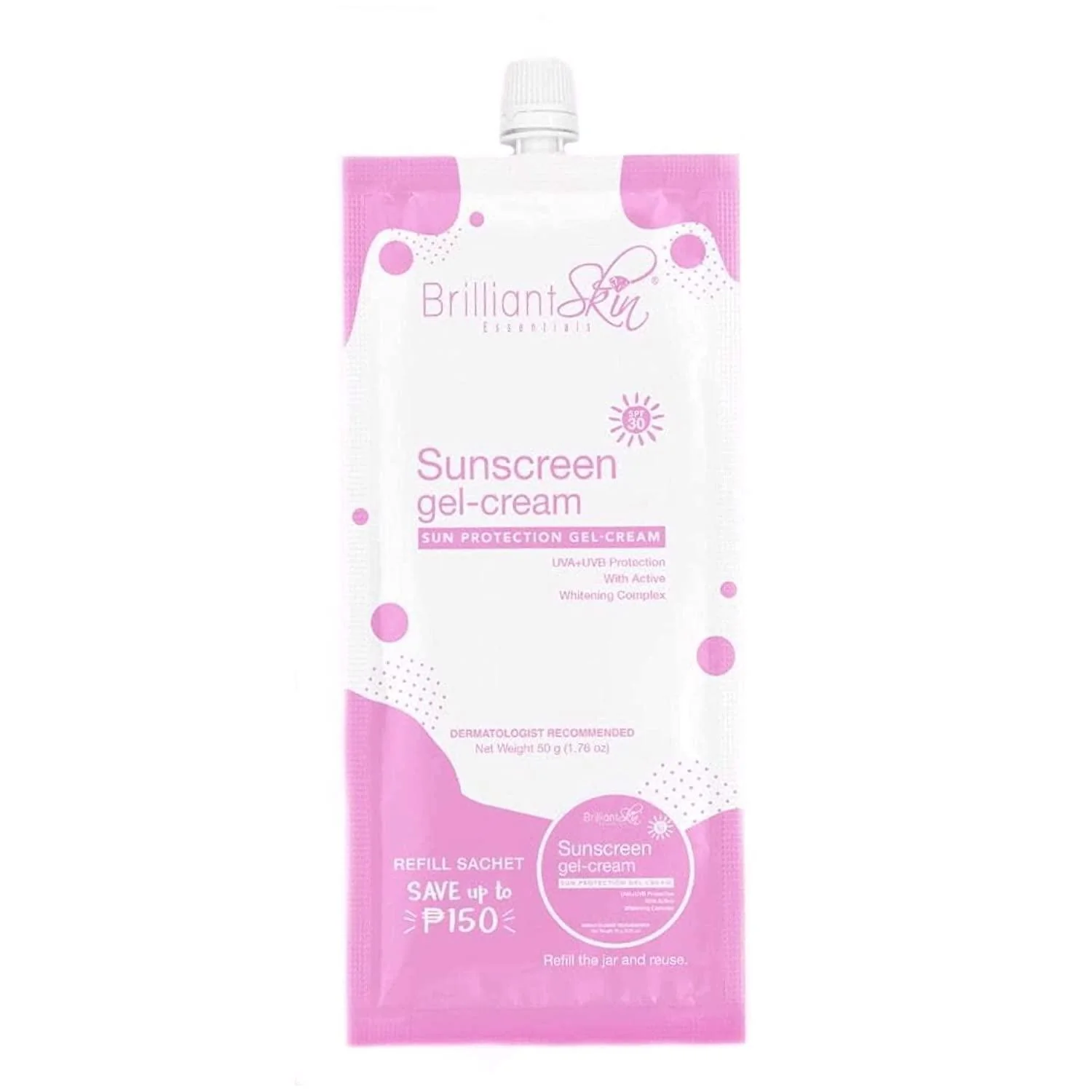 Brilliant Skin Sunscreen Gel-Cream - UVA + UVB Protection, 50g