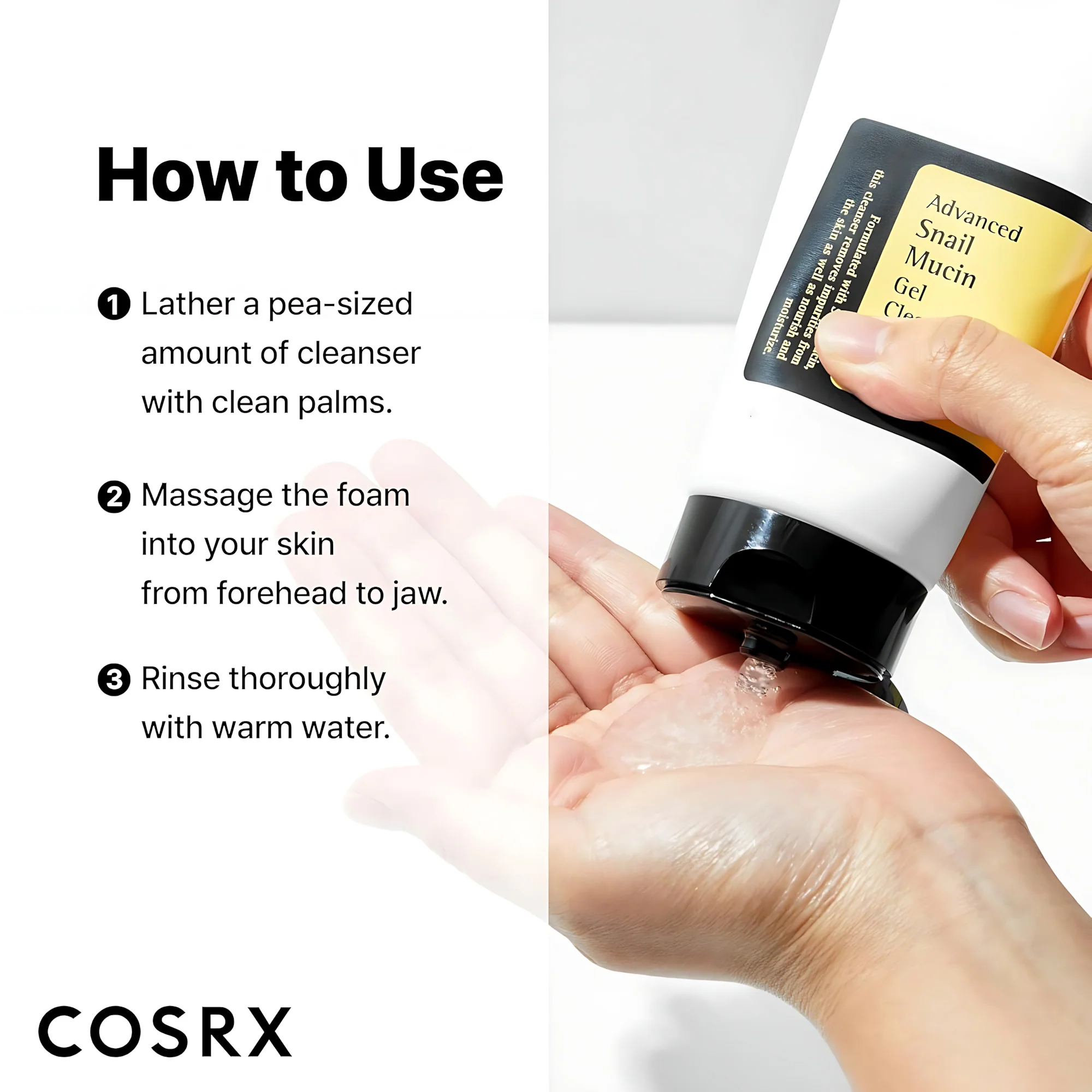 COSRX Advanced Snail Mucin Gel Cleanser - 50ml - Image 8