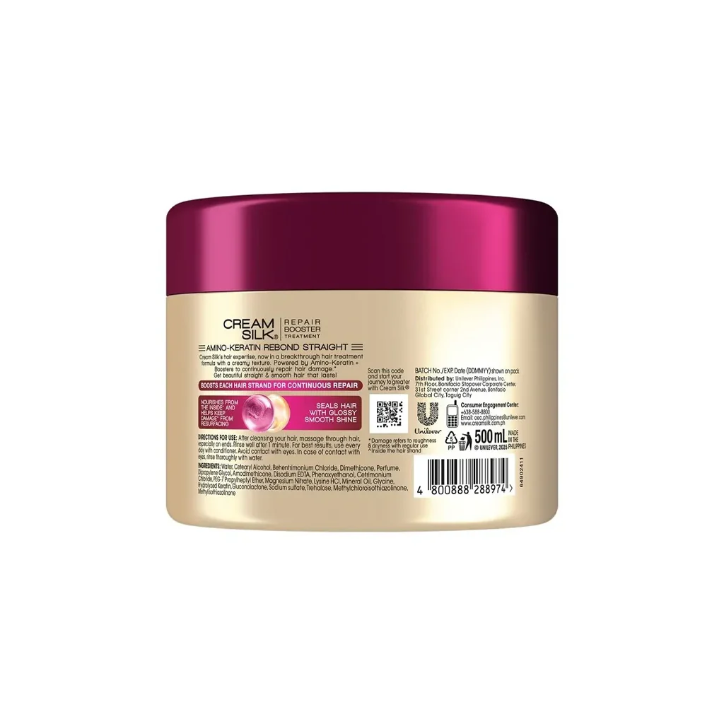 Cream Silk Amino-Keratin Repair Booster Treatment – 500ml - Image 5