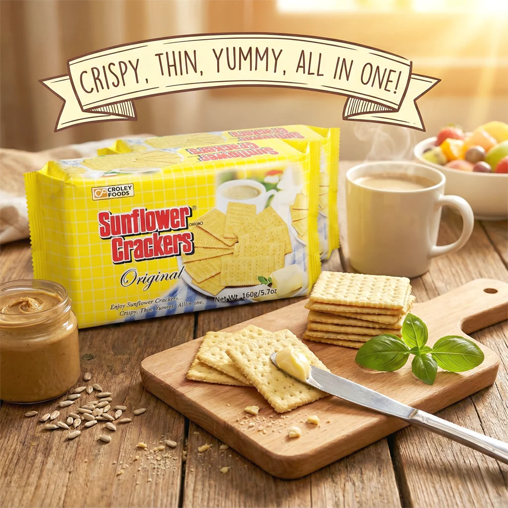 Croley Food Sunflower Crackers Original Pack - 160gm (Buy 1 Get 1 Offer) - Image 2
