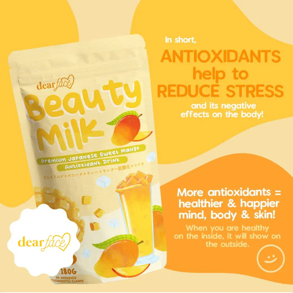 Dear Face Beauty Milk Premium Japanese Sweet Mango Antioxidant Drink 180g - Image 4
