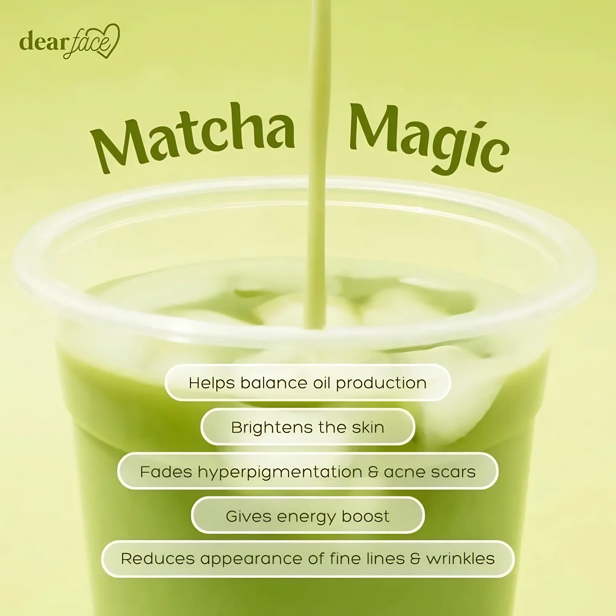 Dear Face Beauty Milk Premium Japanese Matcha Latte Drink - 180g - Image 11