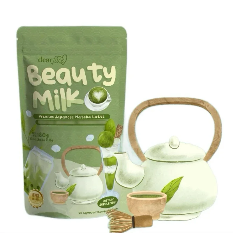 Dear Face Beauty Milk Premium Japanese Matcha Latte Drink - 180g - Image 12