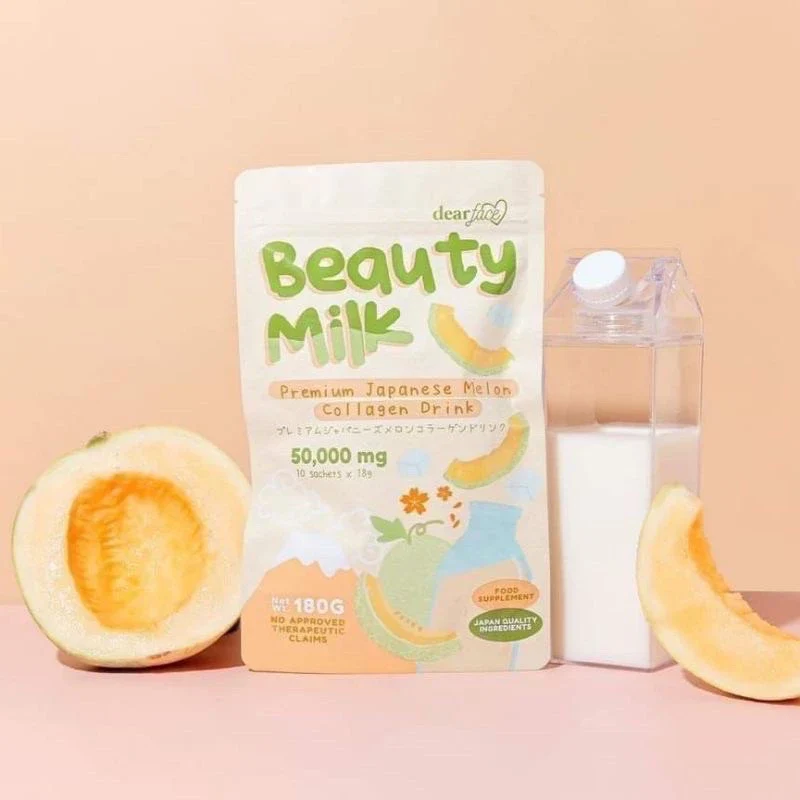 Dear Face Beauty Milk Premium Japanese Melon + Collagen Drink 180g - Image 3