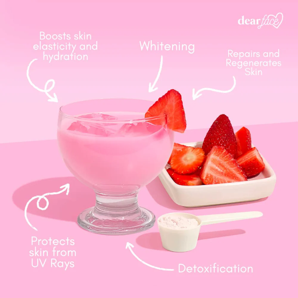 Dear Face Beauty Milk Premium Japanese Strawberry Drink - 180g - Image 4