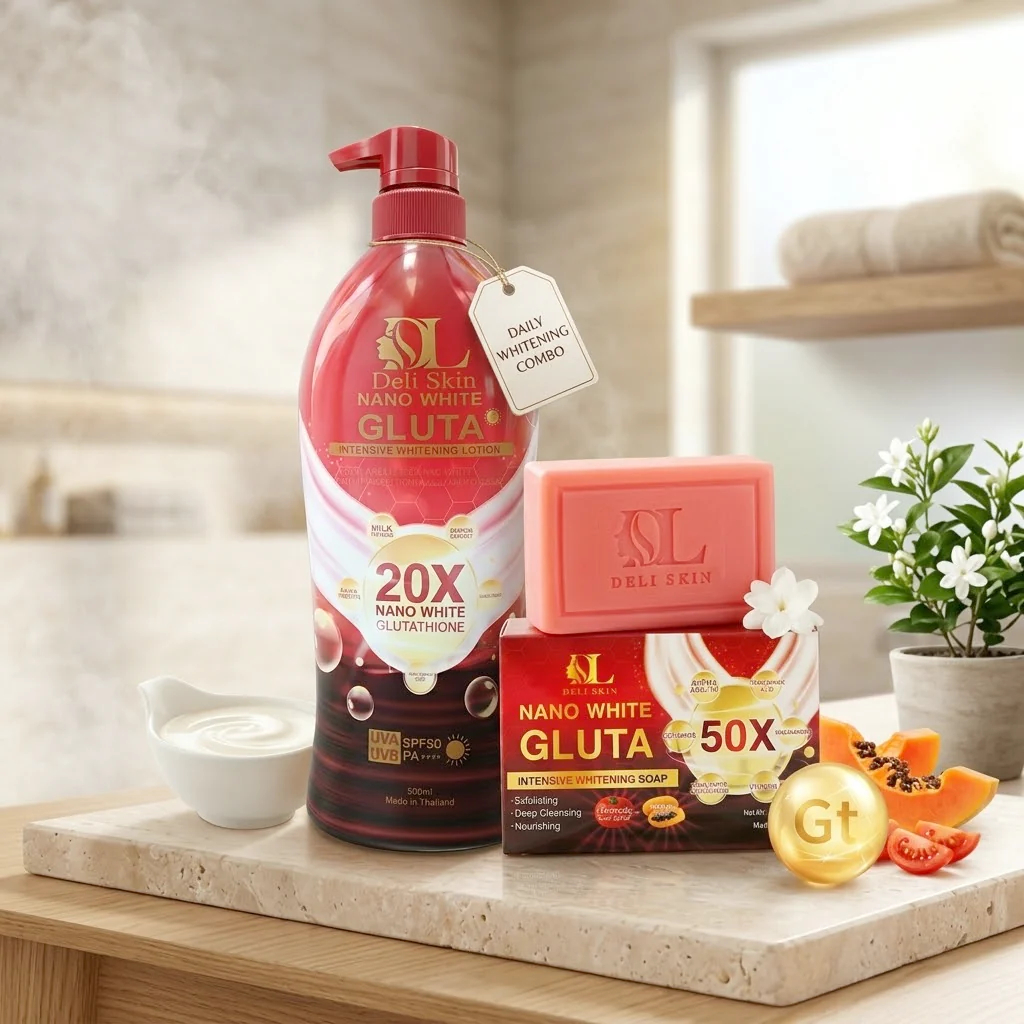 Deli Skin Nano White Gluta Glow Combo