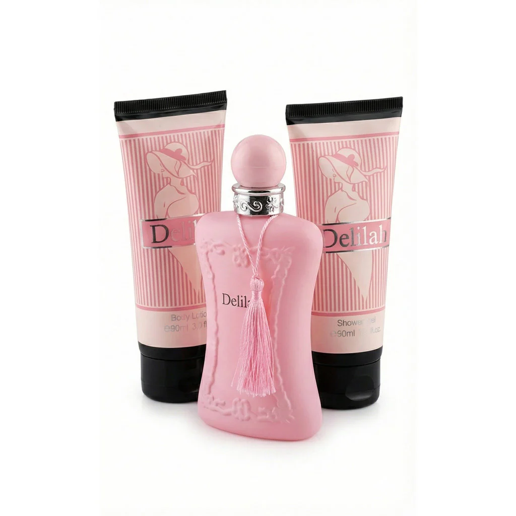 Delilah Gift Set by Fragrance Couture – Eau de Parfum + Lotion + Shower Gel - Image 3