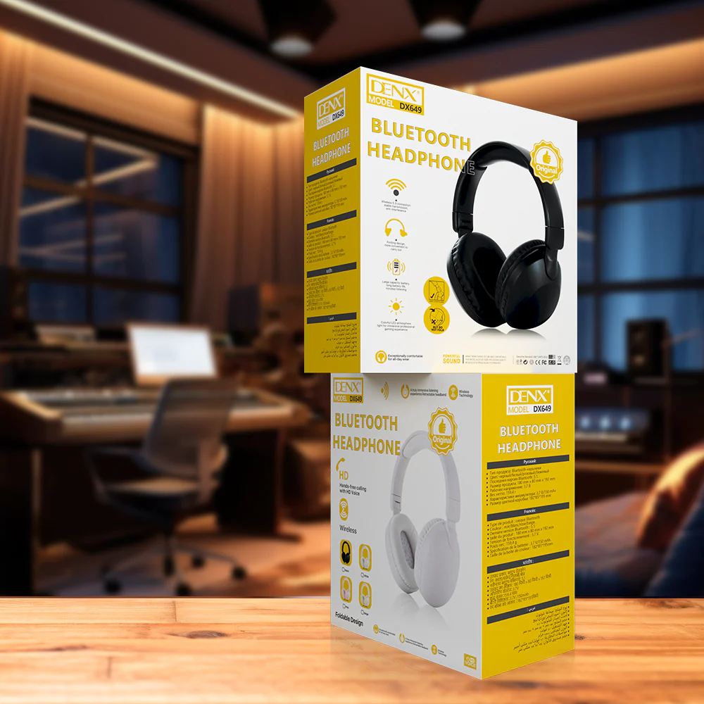 Denx Bluetooth Boom Headphone - DX649 - Image 2