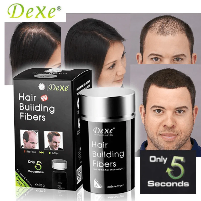 Dexe Hair Building Fibers Black No 1 - 22g - Image 2