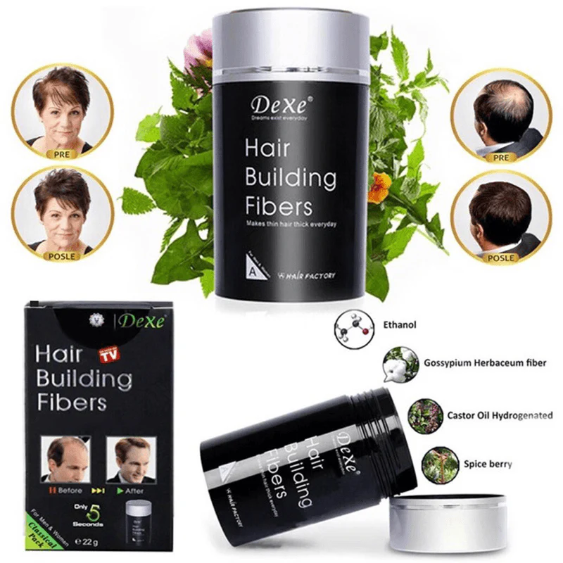 Dexe Hair Building Fibers Dark Brown No.2 - 22g - Image 5
