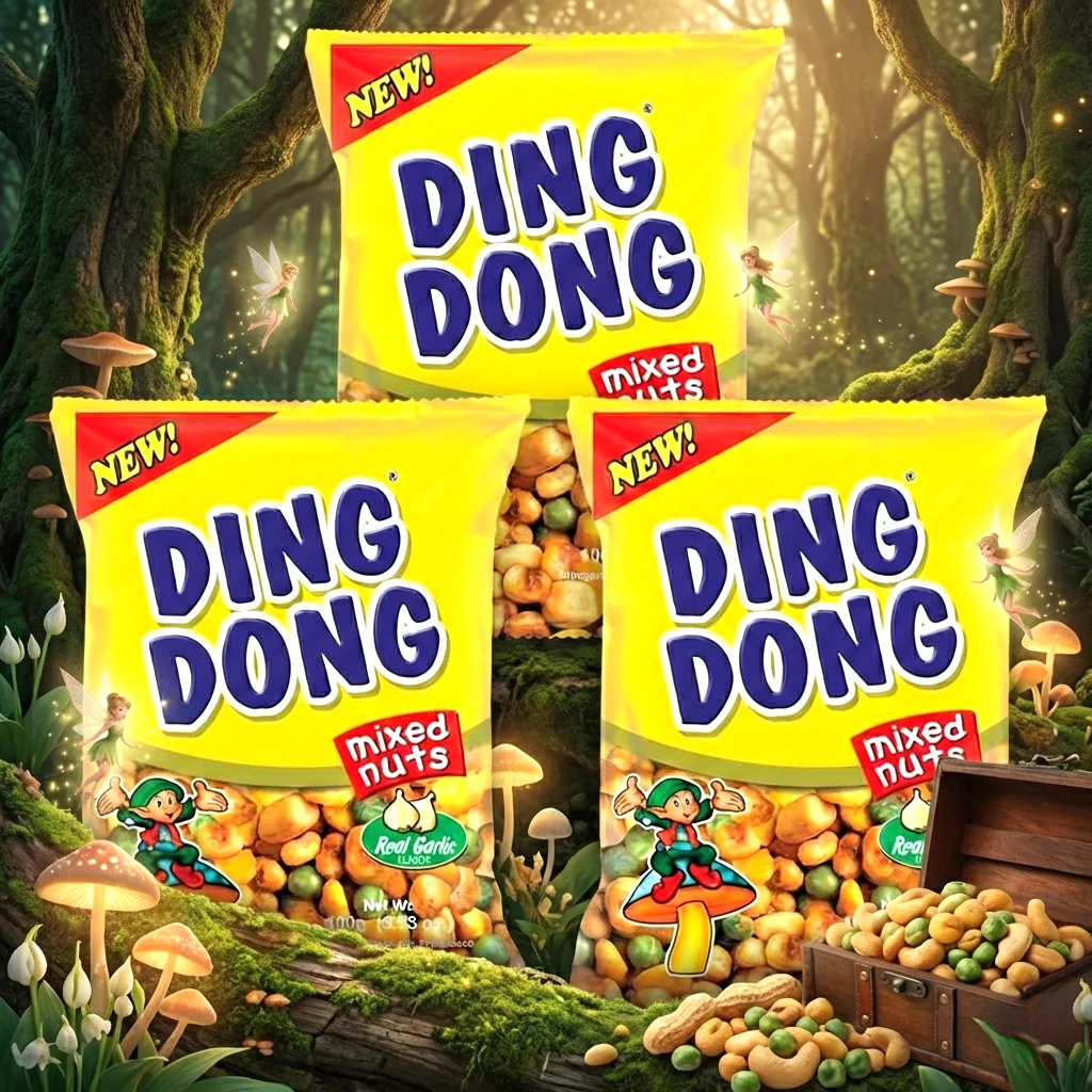 Ding Dong Real Garlic Super Mixed Nuts – 100g | 3pcs Combo - Image 2