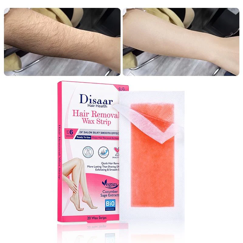 Disaar Hair Health Hair Removal Wax Strips – Normal Skin (20 Strips × 3 Packs Combo) - Image 3