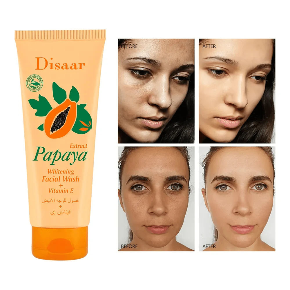 Disaar Papaya Extract Vitamin E Brightening  Facial Wash - 100g - Image 6