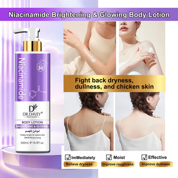 Dr. Davey Niacinamide Body Lotion Skin Brightening SPF30 - 500ml - Image 2