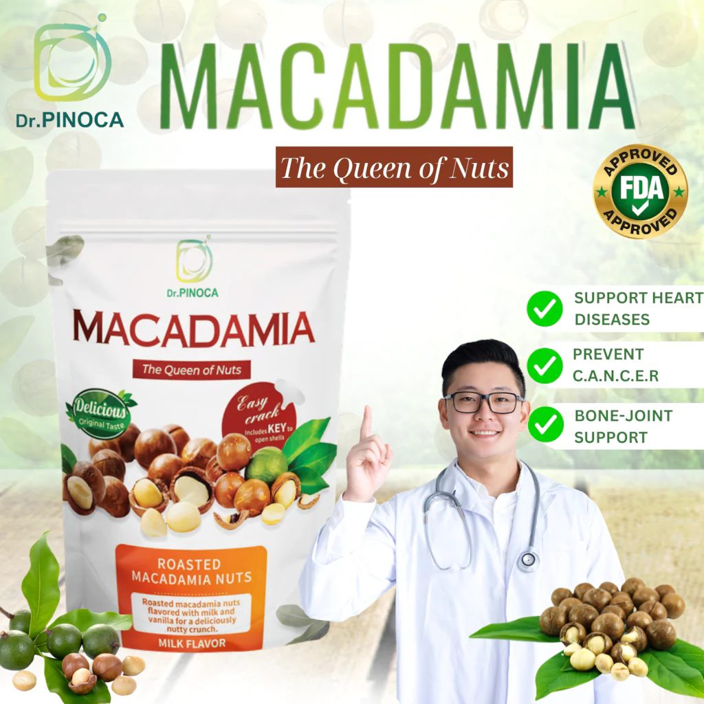 Dr. Pinoca Roasted Macadamia Nuts – Milk Flavor (180g)