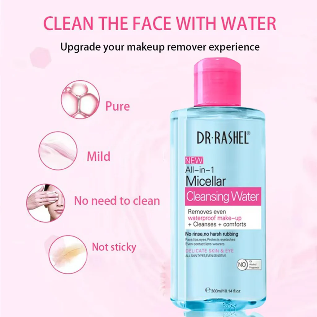 Dr.Rashel All-In-1 Micellar Cleansing Water (Blue)- 300ml - Image 5