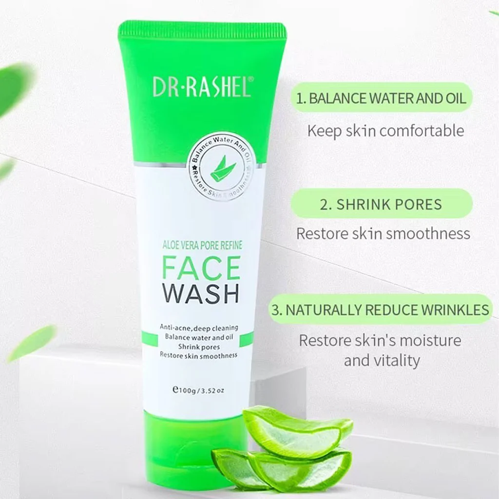 Dr. Rashel Aloe Vera Pore Refine Face Wash – 100g - Image 6