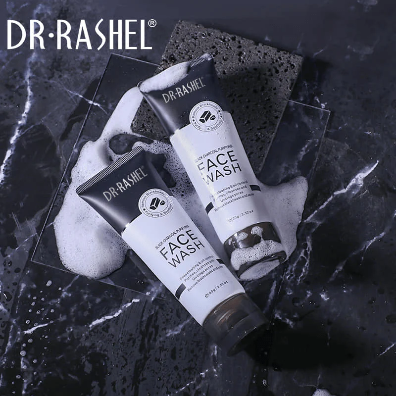 Dr.Rashel Black Charcoal Purifying Face Wash - 100g - Image 7