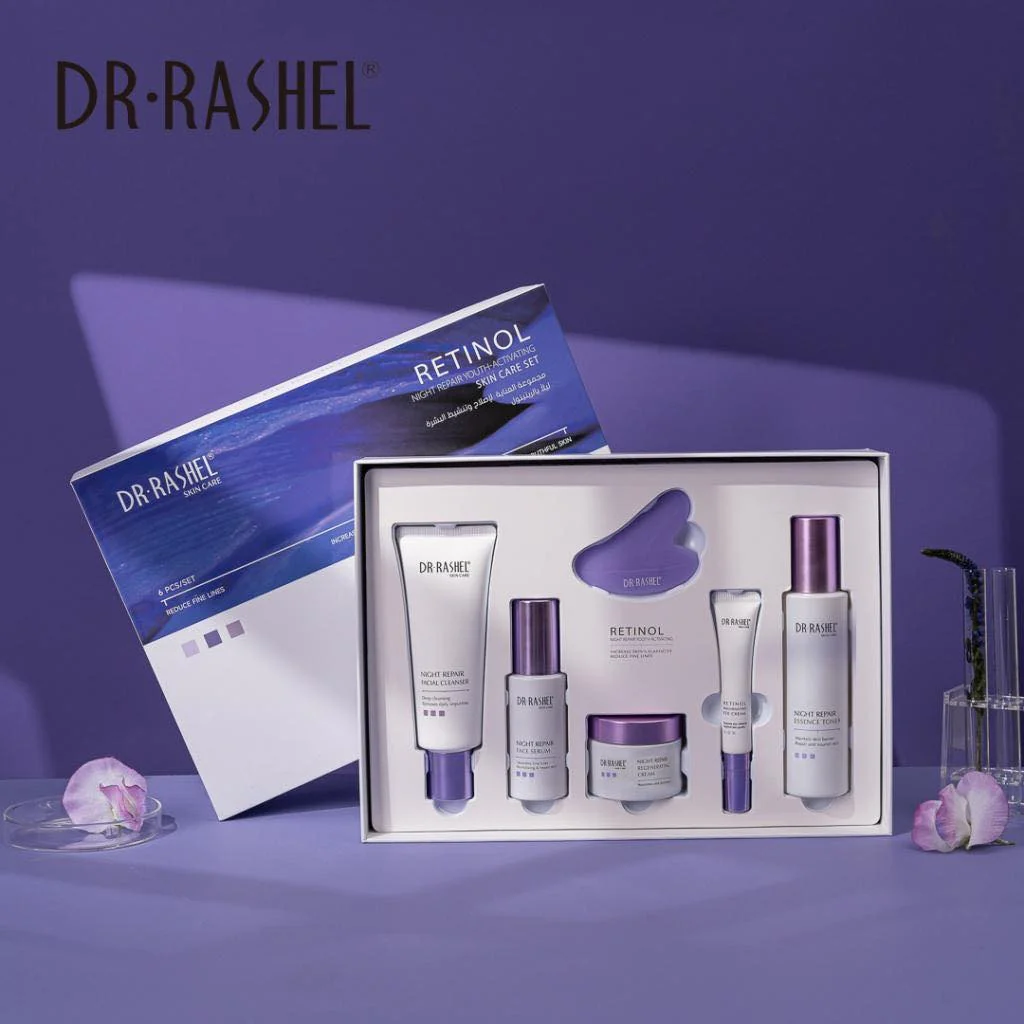 Dr. Rashel Retinol Night Repair Youth-Activating Skin Care Set – 6 Piece Anti-Aging Night Routine - Image 9