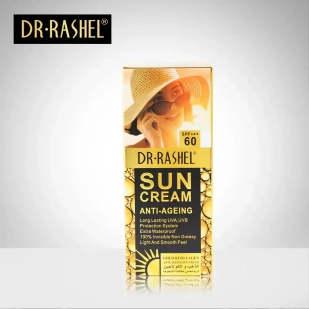 Dr. Rashel Sun Cream Anti-Aging SPF 60+++ with Gold & Collagen – 80gm - Image 5