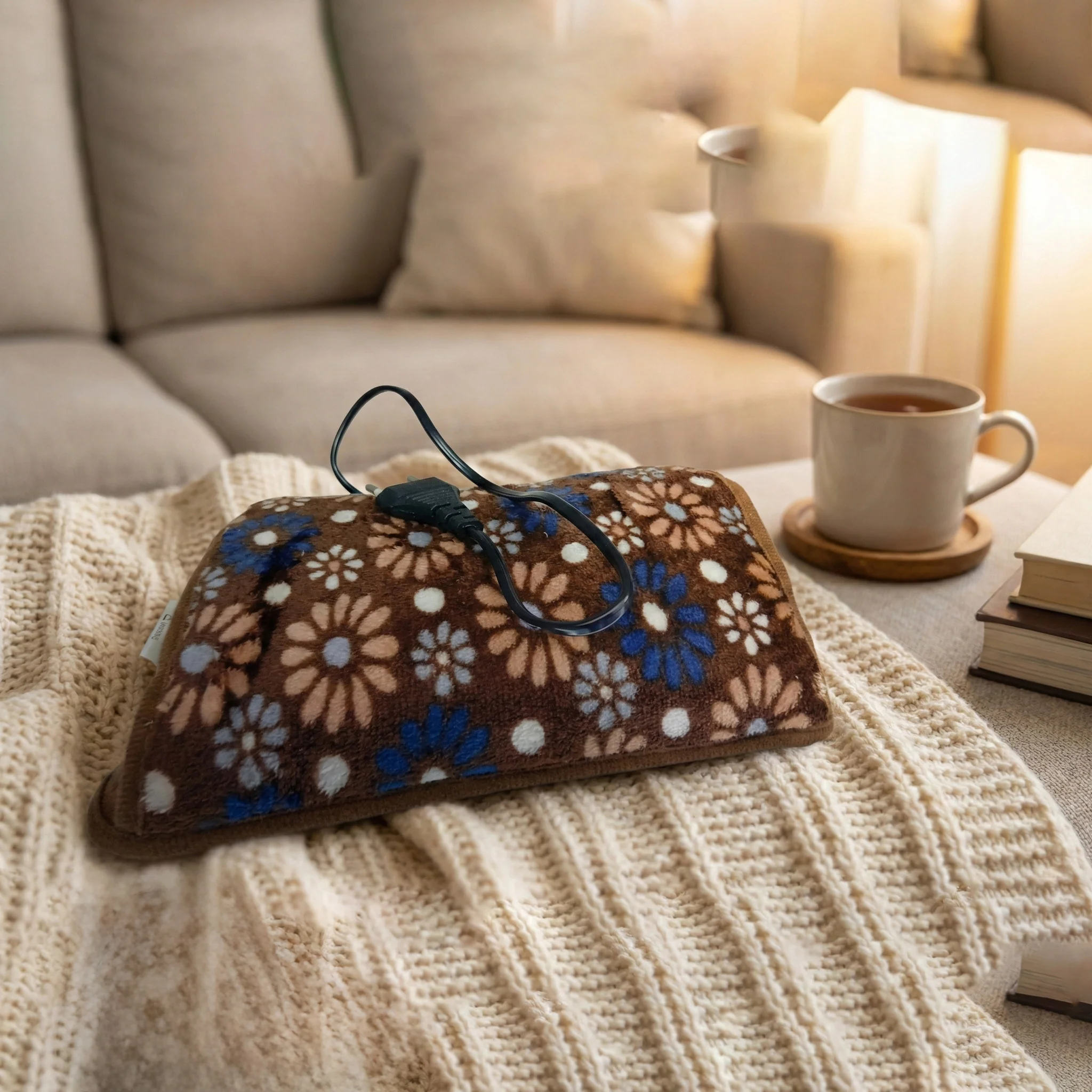 Electric Hot Water Bag With Plush Cover - Image 3