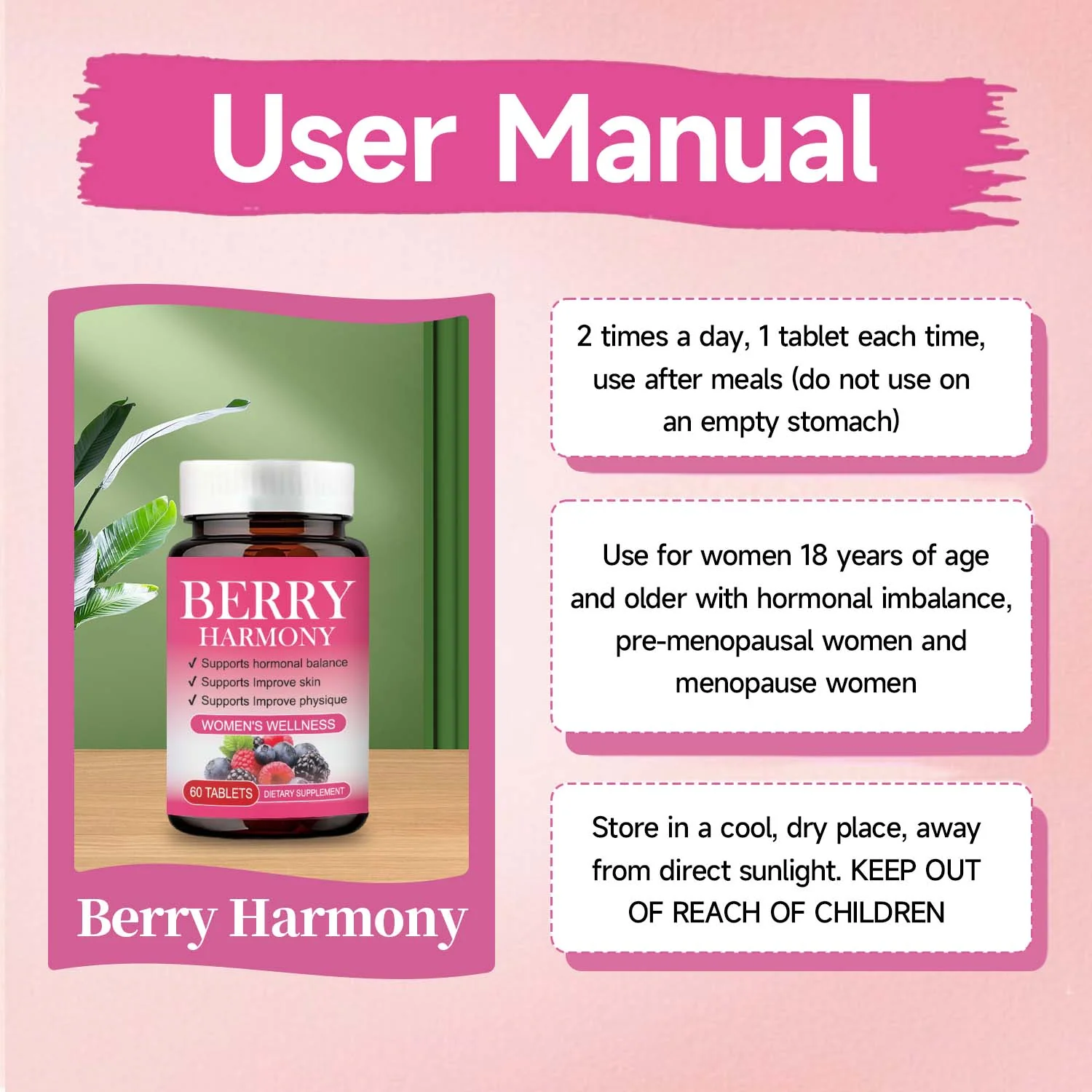 Elicare Berry Harmony Women's Wellness - 60Tablets - Image 10