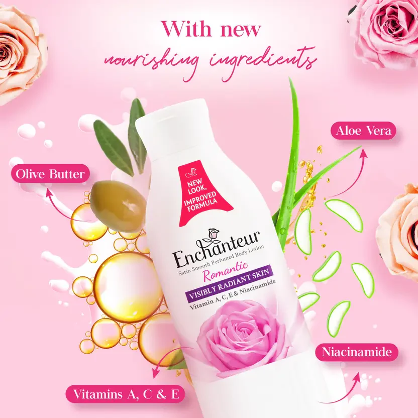Enchanteur Romantic Satin Smooth Perfumed Body Lotion - 500ml - Image 4