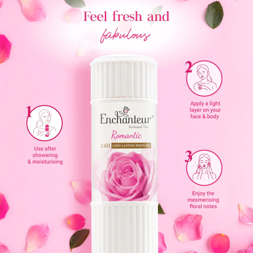 Enchanteur Romantic Perfumed Talc β 125g - Image 4