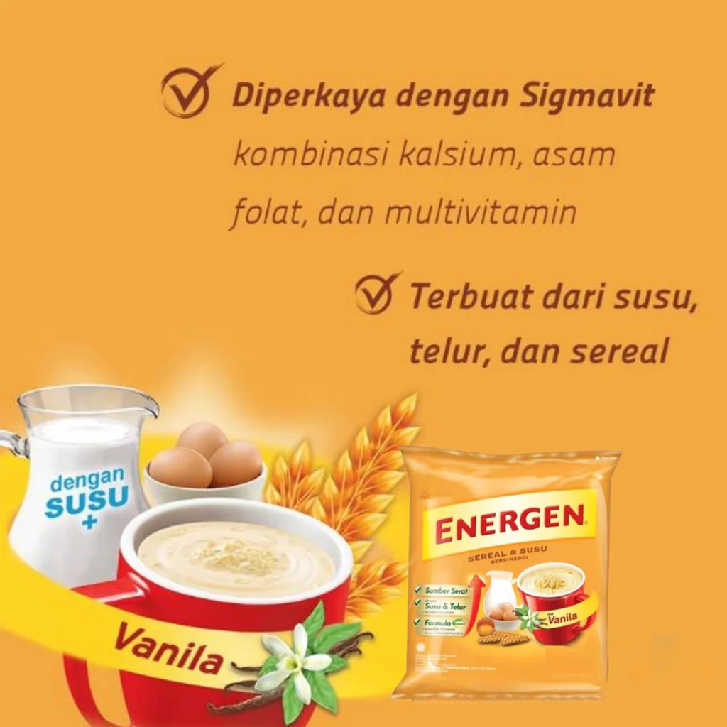 Energen Vanilla Nutritious Oat Cereal with Milk – 10 Sachets x 34g - Image 8