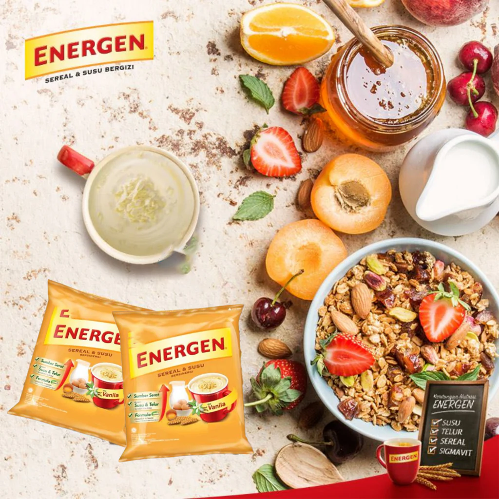 Energen Vanilla Nutritious Oat Cereal with Milk – 10 Sachets x 34g - Image 4