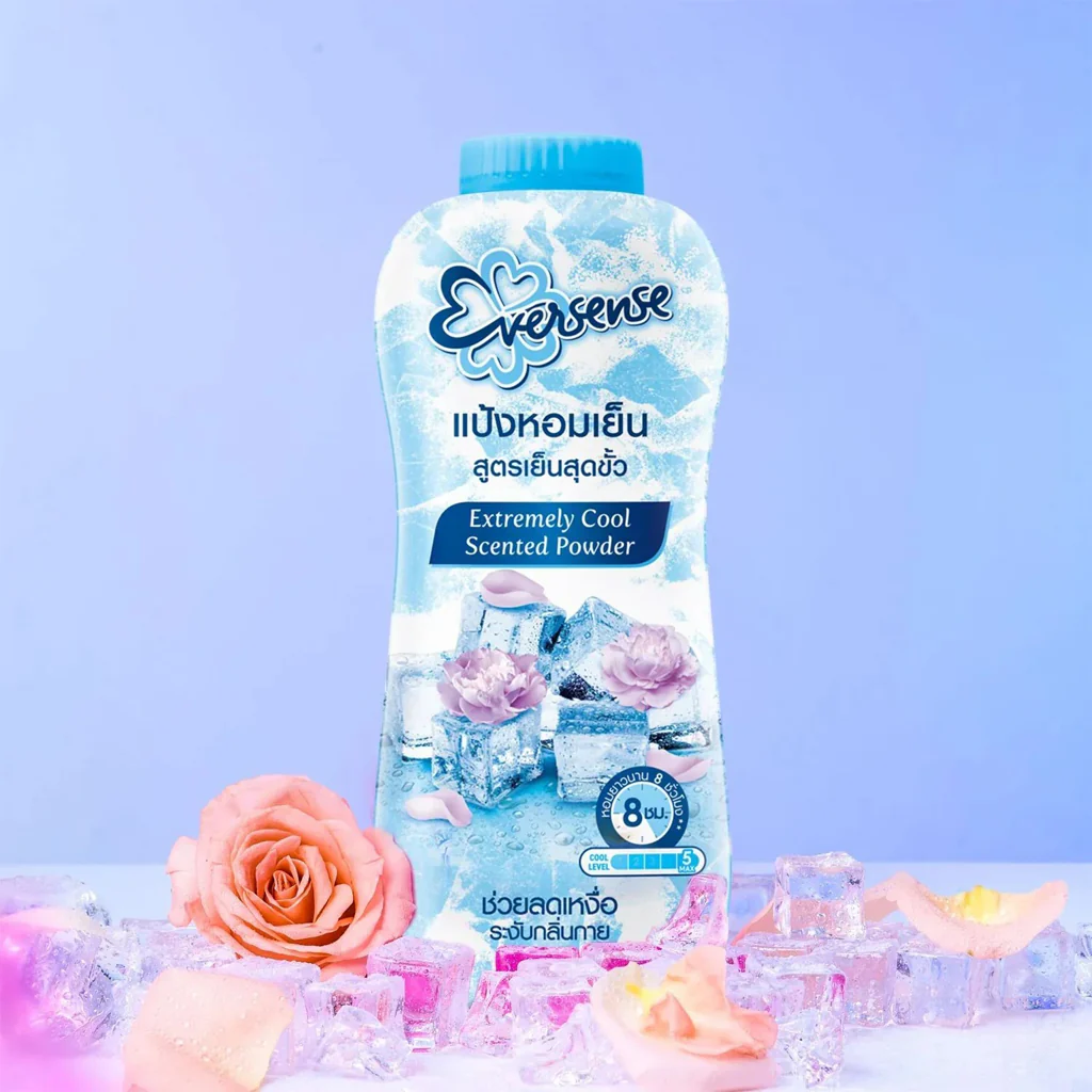 Eversense Extremely Cool Scented Talc Powder (Blue) - 280g - Image 3