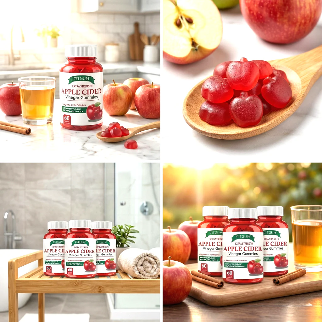 Fitgum Extra Strength Apple Cider Vinegar Gummies – 60 Organic Gummies (3pcs Combo Pack) - Image 3