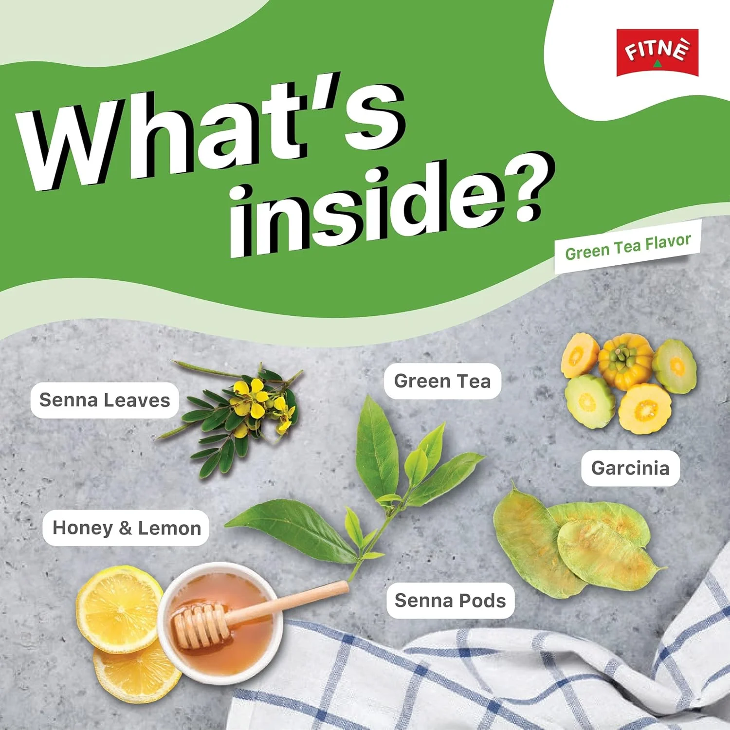 FITNE Herbal Infusion Green Tea Flavoured β 15 Tea Bags (2.65g each) - Image 4