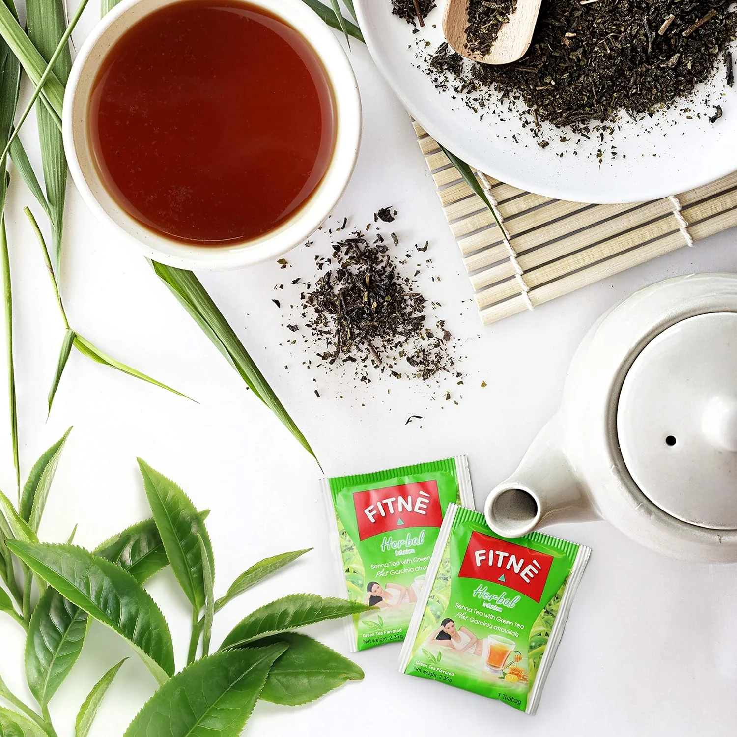FITNE Herbal Infusion Green Tea Flavoured β 15 Tea Bags (2.65g each) - Image 6