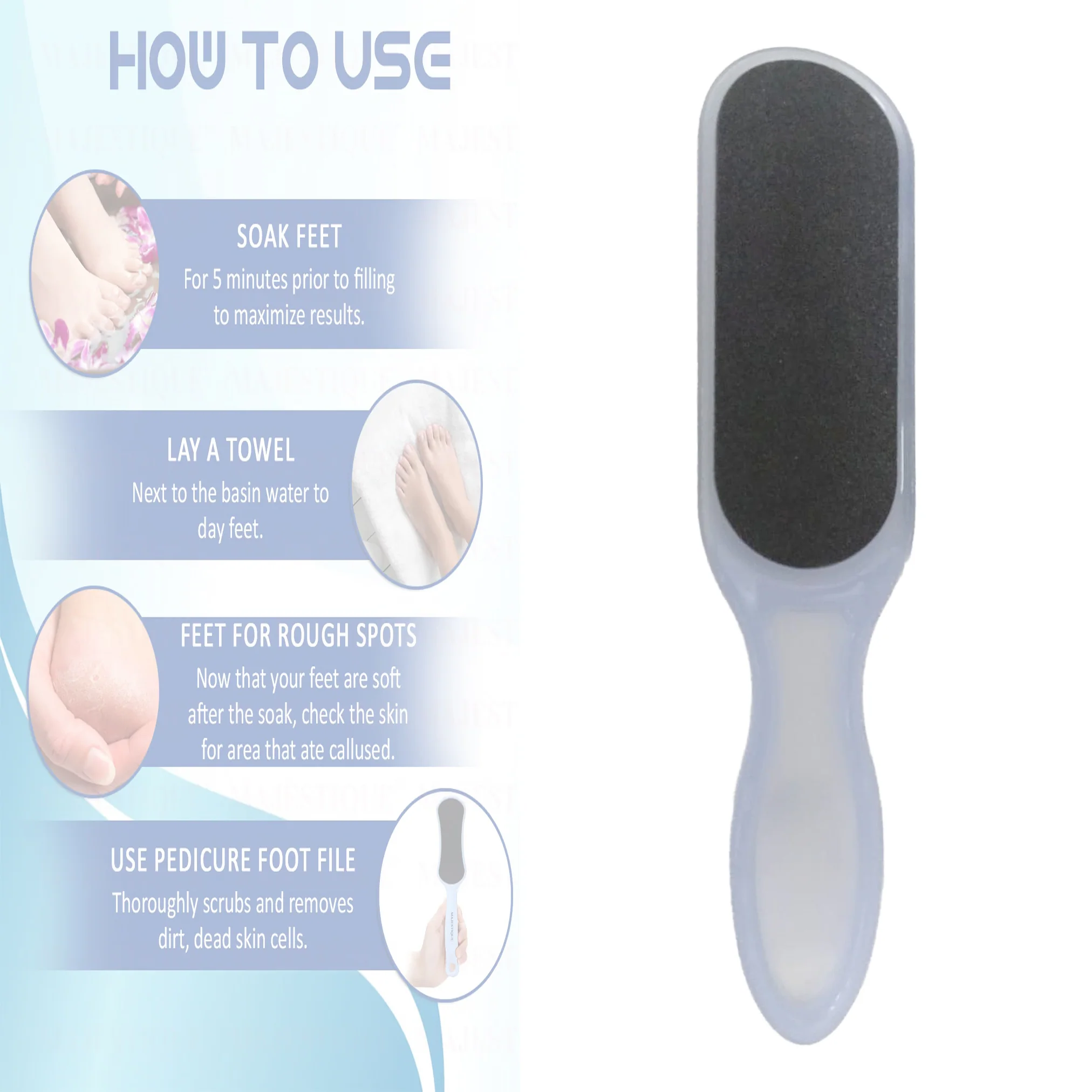 Foot Scrubber for Men and Women – Double-Sided Pedicure Foot File for Dead Skin Removal - Image 3