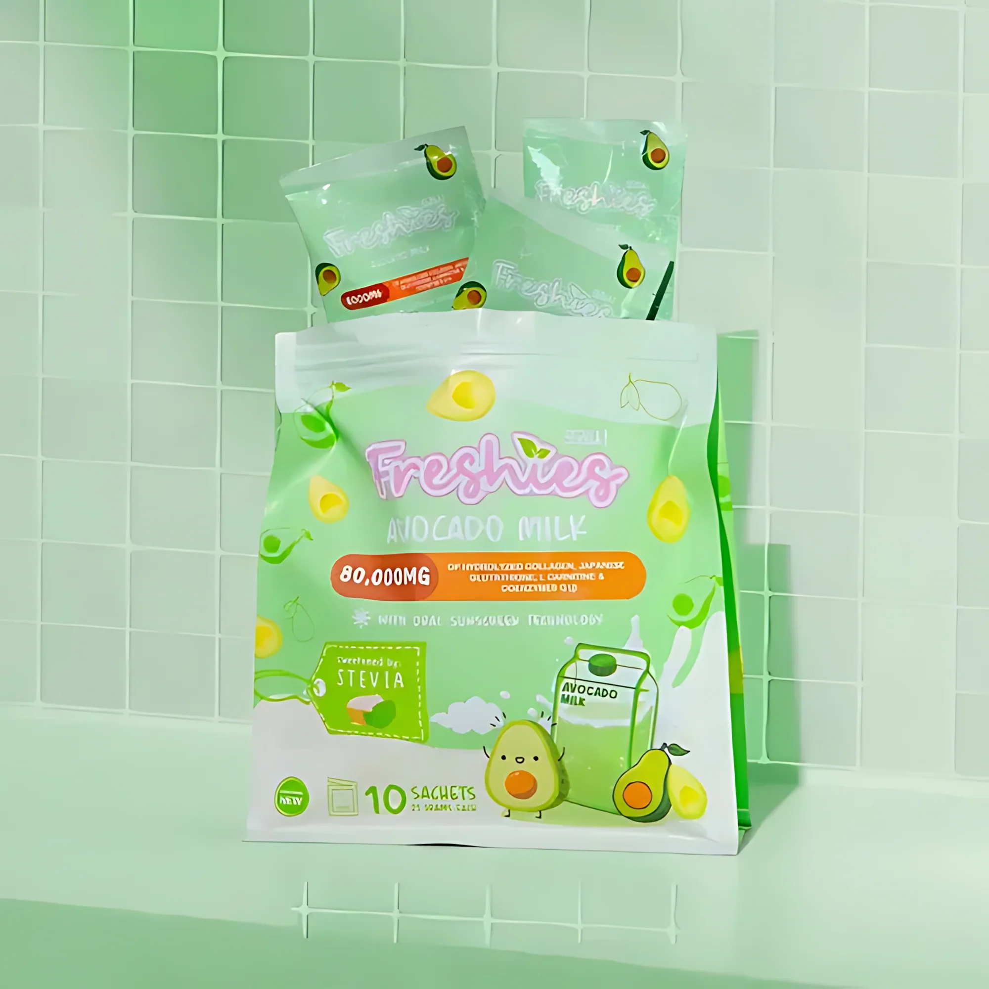 Freshies Avocado Milk - 10 Sachets × 21g Each - Image 4
