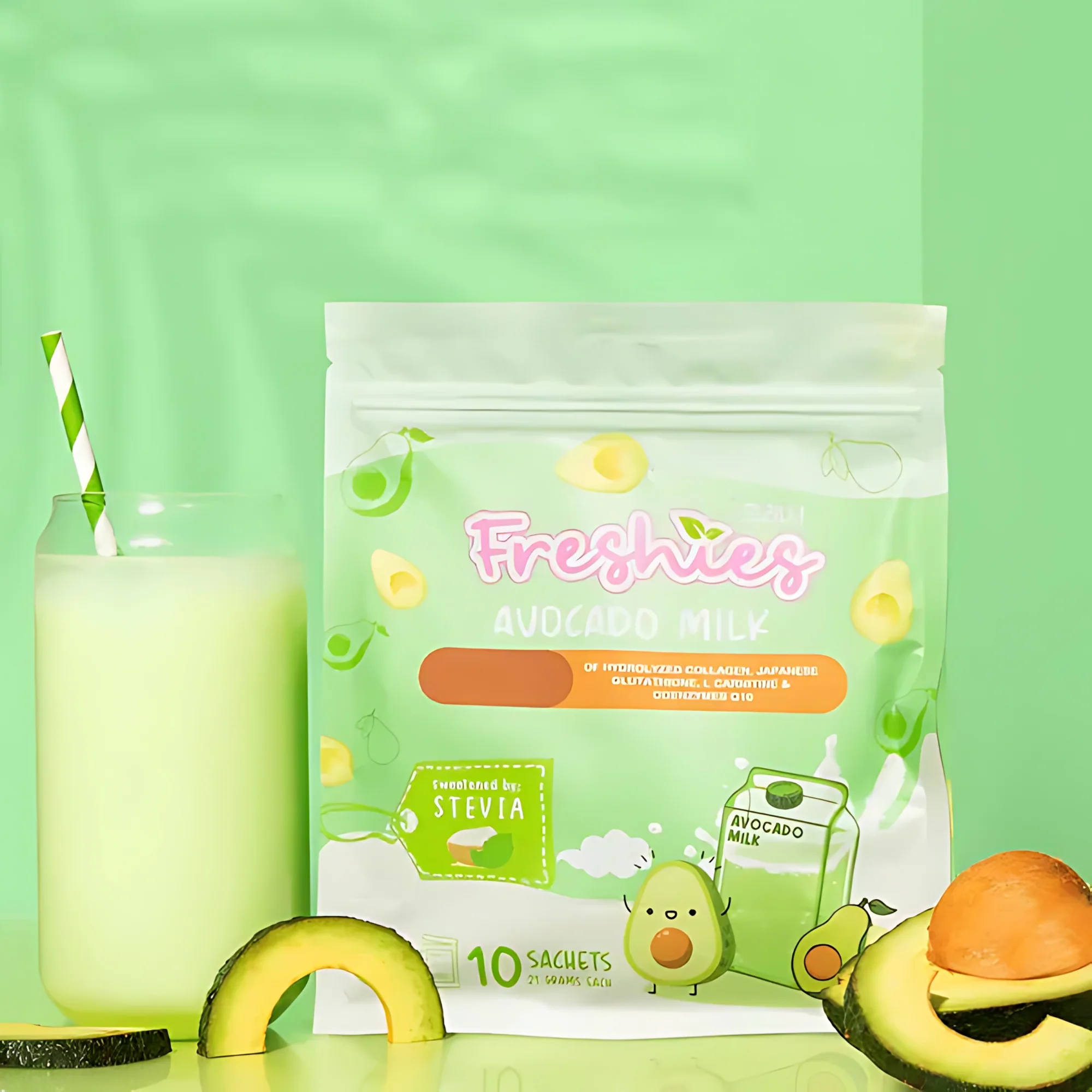 Freshies Avocado Milk - 10 Sachets × 21g Each - Image 5