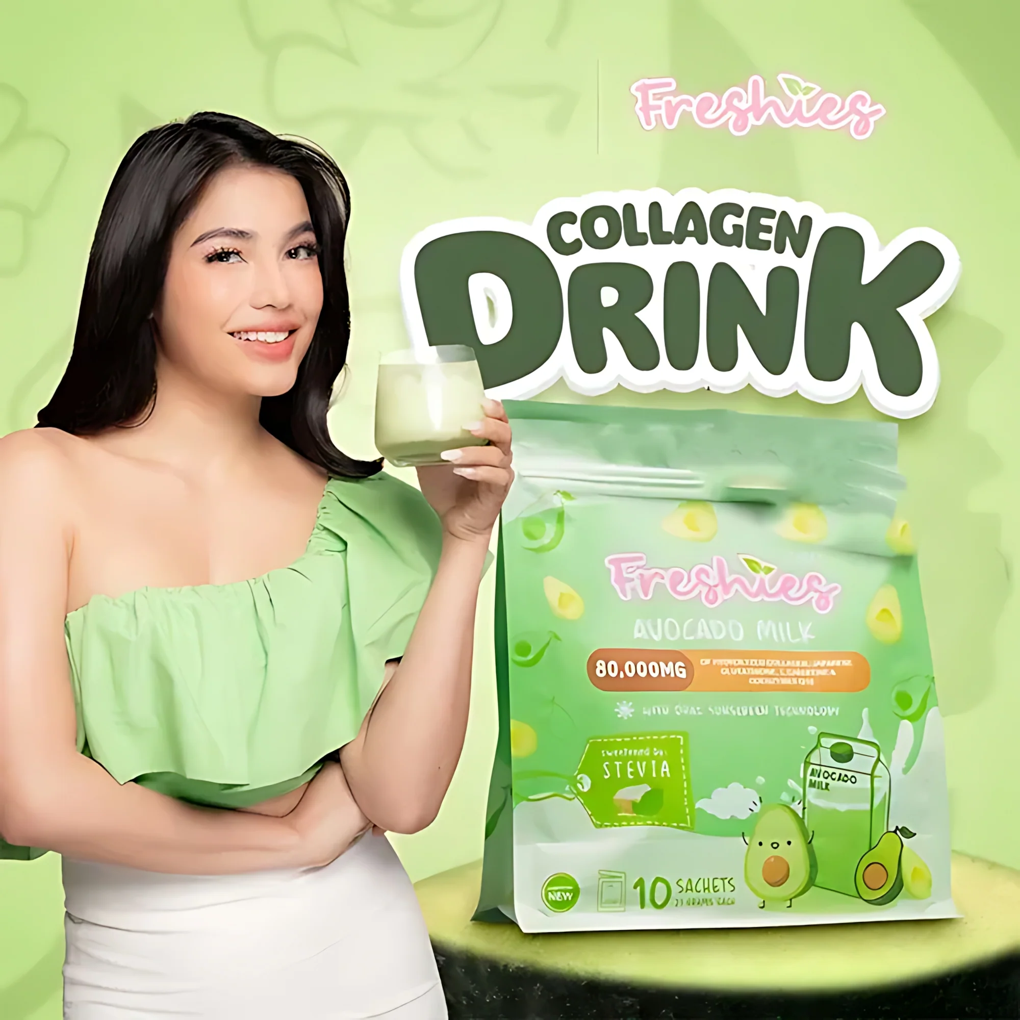 Freshies Avocado Milk - 10 Sachets × 21g Each - Image 9