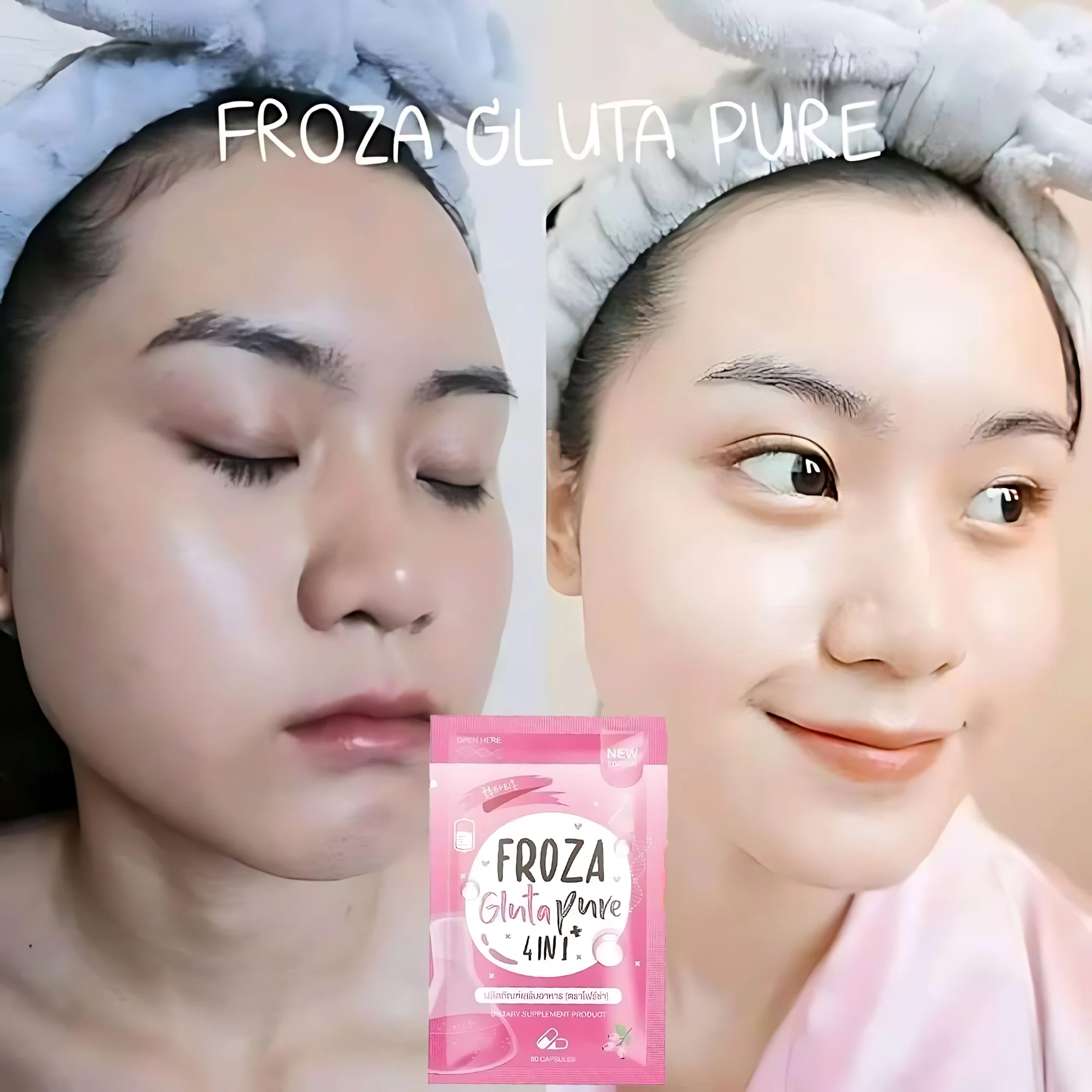Froza Gluta Pure 4in1 Dietary Supplement – 60 Capsules (Made in Thailand) - Image 3