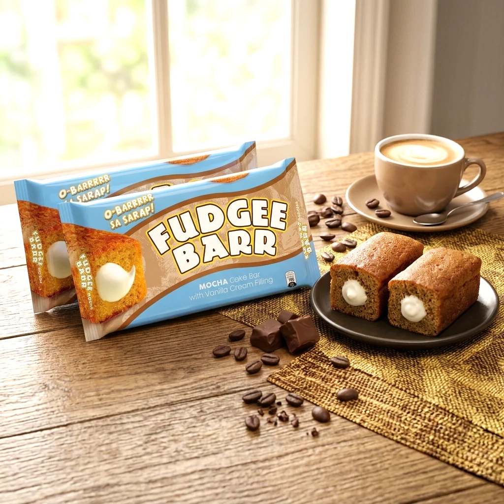 Fudgee Barr Mocha Cake with Vanilla Filling  Pack of 10 x 39g | Buy 1 Get 1 Offer