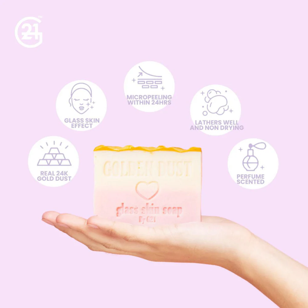 G21 Golden Dust Glass Skin Soap - 135g - Image 5