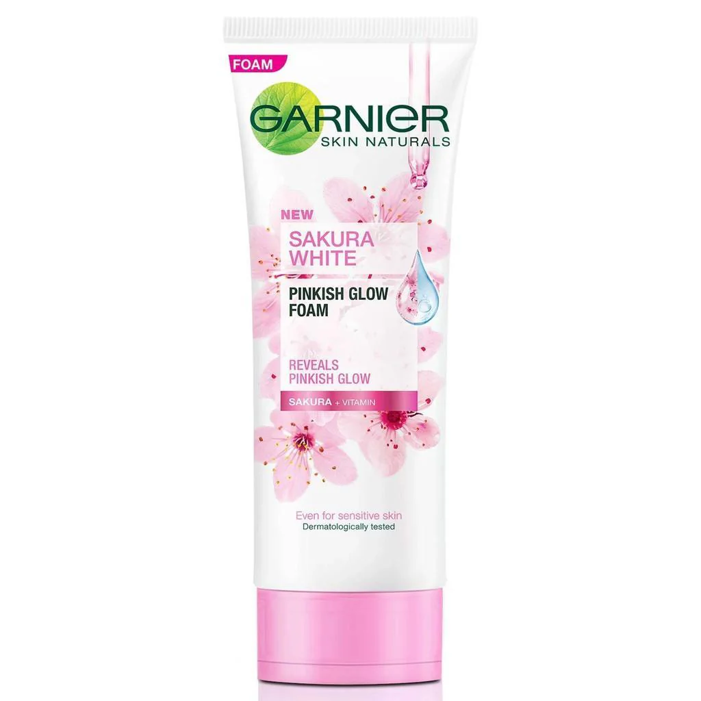 Garnier Sakura White Pinkish Glow with Foam 100mL - Image 2