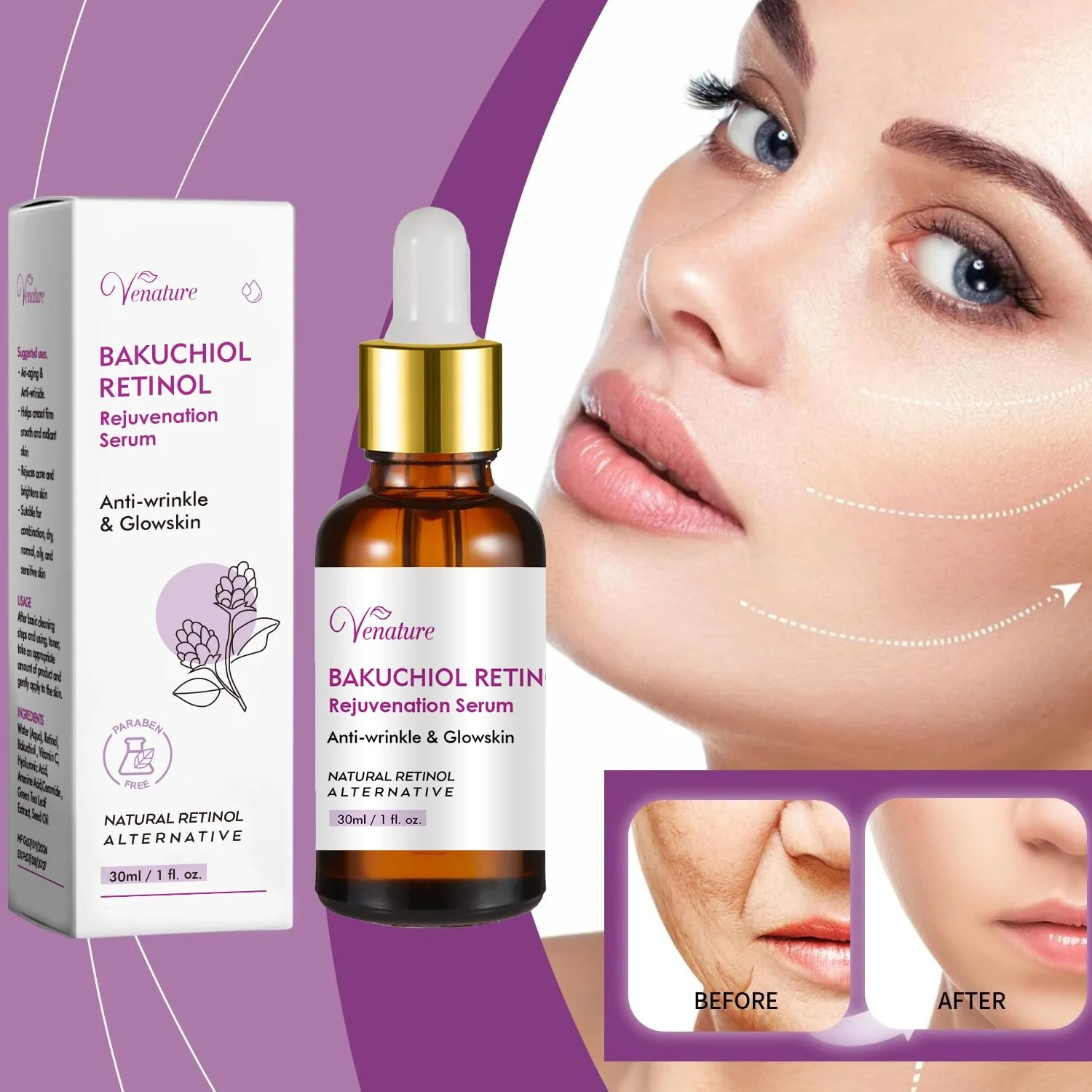 Venature Bakuchiol Retinol Rejuvenation Serum - 30ml - Image 7
