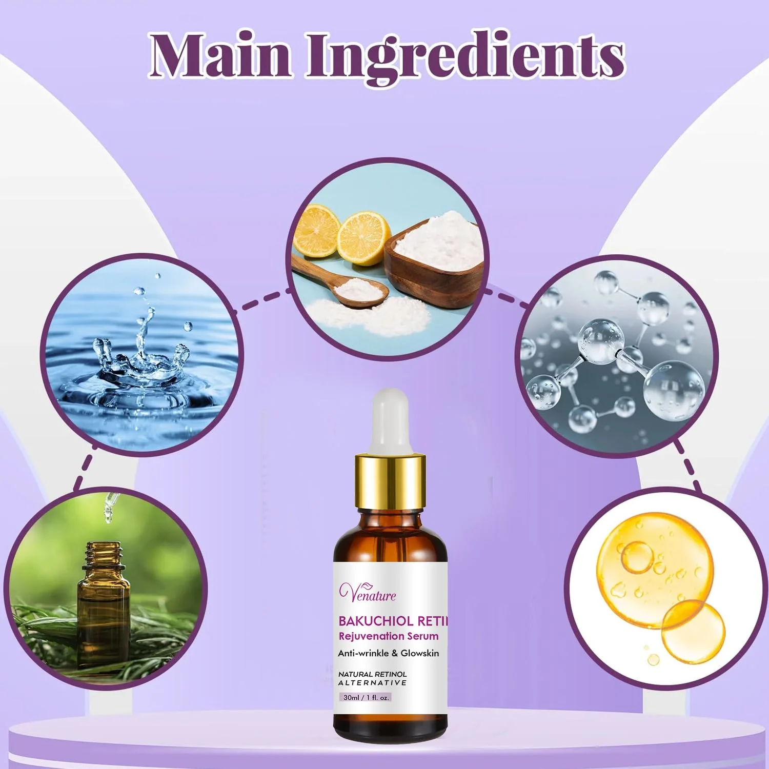 Venature Bakuchiol Retinol Rejuvenation Serum - 30ml - Image 5