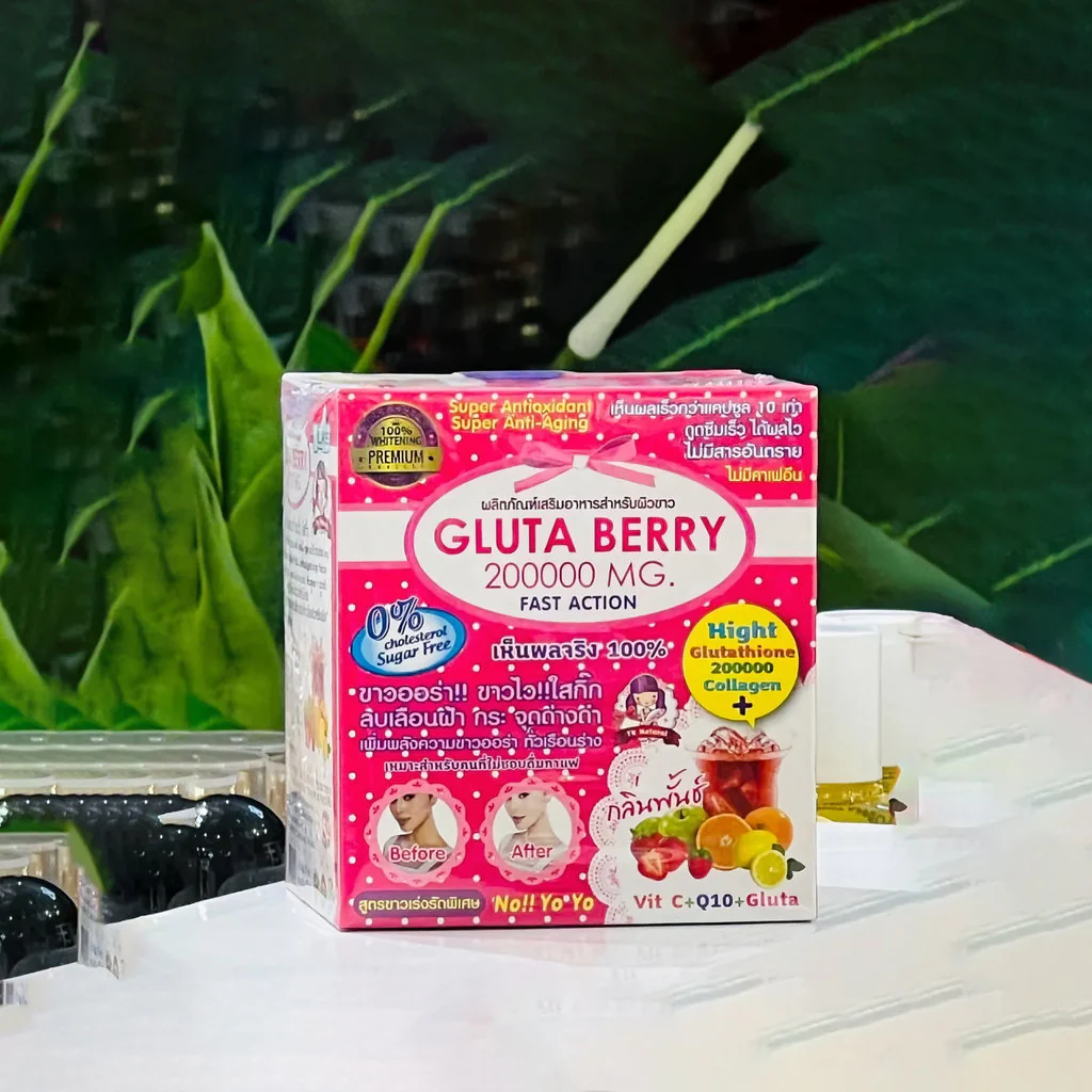 Gluta Berry 200,000mg Skin Whitening Antiaging Acne Wrinkle Reducing Powder Drink - Image 8
