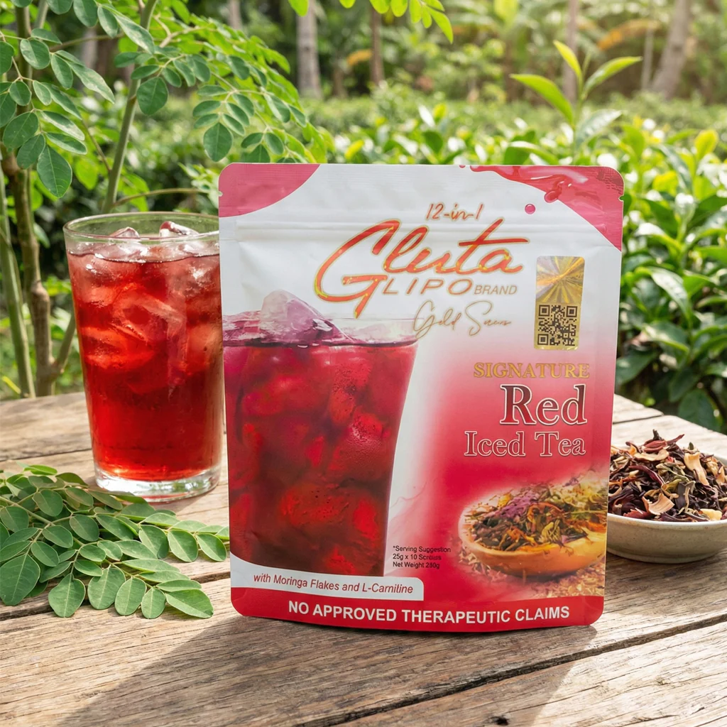 GlutaLipo 12 in 1 Gluta Lipo Gold Series Red Iced Tea – 250g