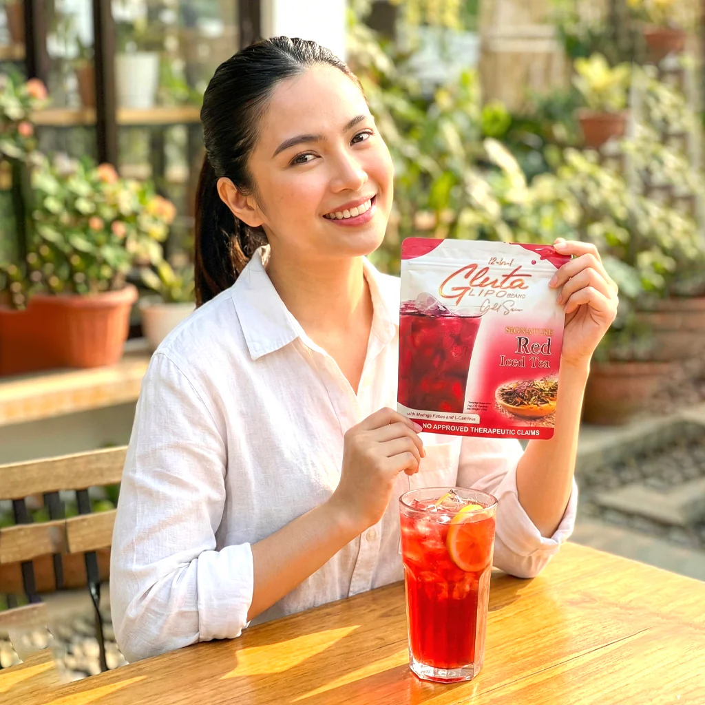 GlutaLipo 12 in 1 Gluta Lipo Gold Series Red Iced Tea – 250g - Image 2