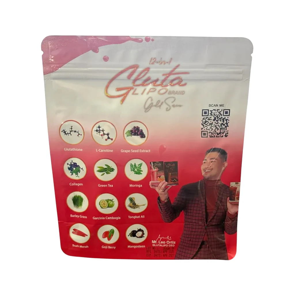 GlutaLipo 12 in 1 Gluta Lipo Gold Series Red Iced Tea – 250g - Image 3