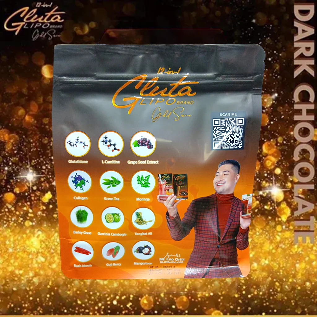 Glutalipo 12 in 1 Gluta Lipo Gold Series Signature Dark Chocolate – 25g X 10 Sachets - Image 4